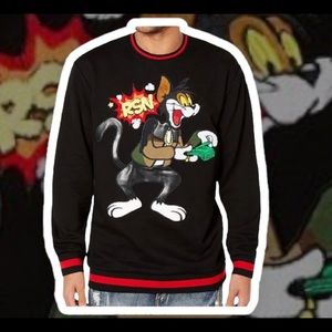 ⚡️Reason Black Money Cat Striped Sweatshirt⚡️